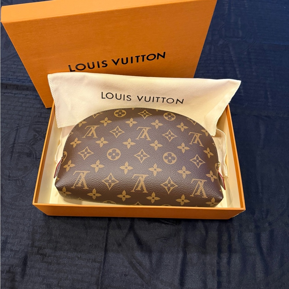 Louis Vuitton Brown Monogram Pouch / Cosmetic Bag